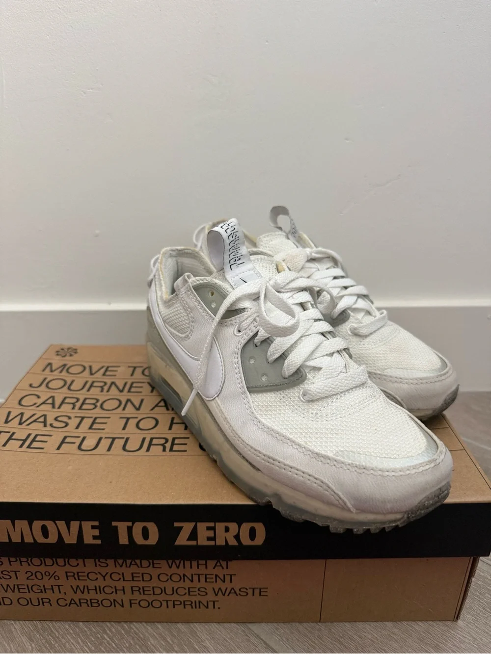 Nike White/Light Gray Hybrid Air Max Sneaker